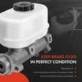 thumbnail image 3 of A-Premium Brake Master Cylinder with Reservoir and Cap Compatible with Ford Vehicles - For Mustang 1999-2004, 3.8L 3.9L, with Traction Control - Replaces M390518, 133019, F9ZZ2140DA, 3 of 8