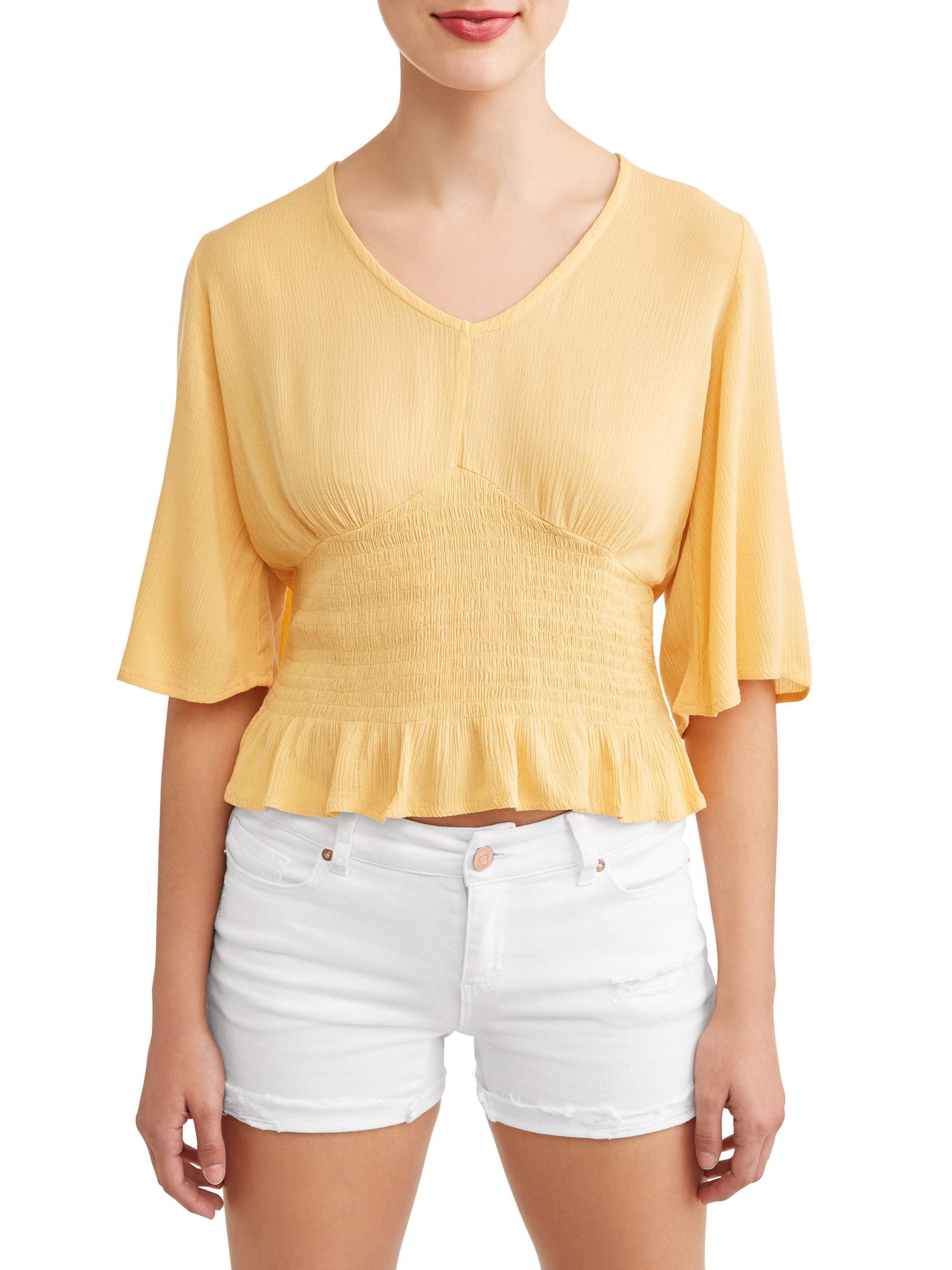 v neck flutter sleeve top v neck flutter sleeve top