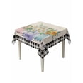 thumbnail image 2 of French Country Daisies Flower, Tablecloth Square Table Cloth 60x60, Waterproof Tablecloth Outdoor Table Cloth, Farmhouse Rustic Sunflowers Plaid Plants Washable Table Cover for Kitchen Dinning Party, 2 of 8