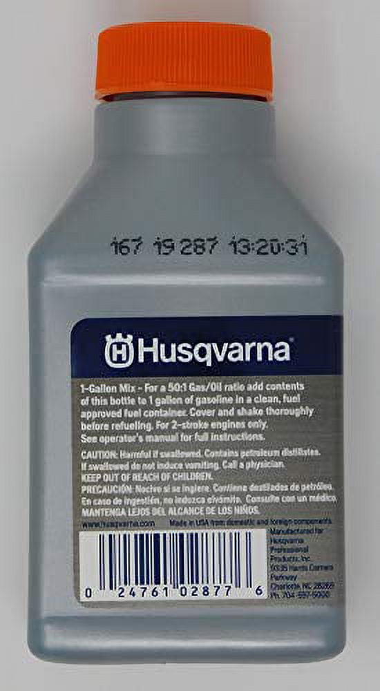 Husqvarna low smoke Semi-Synthetic 50, 2.6 oz (6 Pack)