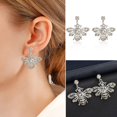 thumbnail image 2 of BNNG Personalized Diamond Bee Earrings Rhinestone Metal Earrings Bee Festival Gift Earrings Low Earrings Sparkly Rhinestone Dangle Earrings for Women, 2 of 7