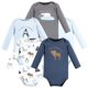 thumbnail image 1 of Hudson Baby Body unisex de algodón de manga larga con diseño de animales árticos de 3 a 6 meses, 1 of 5