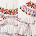 thumbnail image 6 of FYMNSI Mexican Dresses with Pockets for Toddler Girl Clothes Floral Off the Shoulder Dress Mommy and Me Boho Sundress White Red 3-4T, 6 of 8