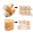 thumbnail image 4 of Amdohai Educational Intelligence Game Luban Lock Cubes IQ Puzzle Brain Teaser Kongs Ming Lock, 4 of 5