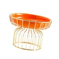 thumbnail image 1 of Soporte para plato de fruta, plato de torre para aperitivos y verduras, pie alto, postre Vintage creativo nórdico para soporte de cocina, mesa de Hote naranja pequeña Macarena plato de frutas, 1 of 7