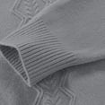 thumbnail image 4 of ManxiVoo Elegant Stand Collar Knit Sweater For Women Semi High Neck Lightweight Pullover Long Sleeve Soft Layering Staple XXXL Size Grey, 4 of 7