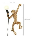 thumbnail image 5 of Vintage Monkey Lamp – Resin Wall Light with 70.9" Cord & Switch, E27 Socket, Unique Animal Decor for Bedroom, Living Room, Nursery, 5 of 10