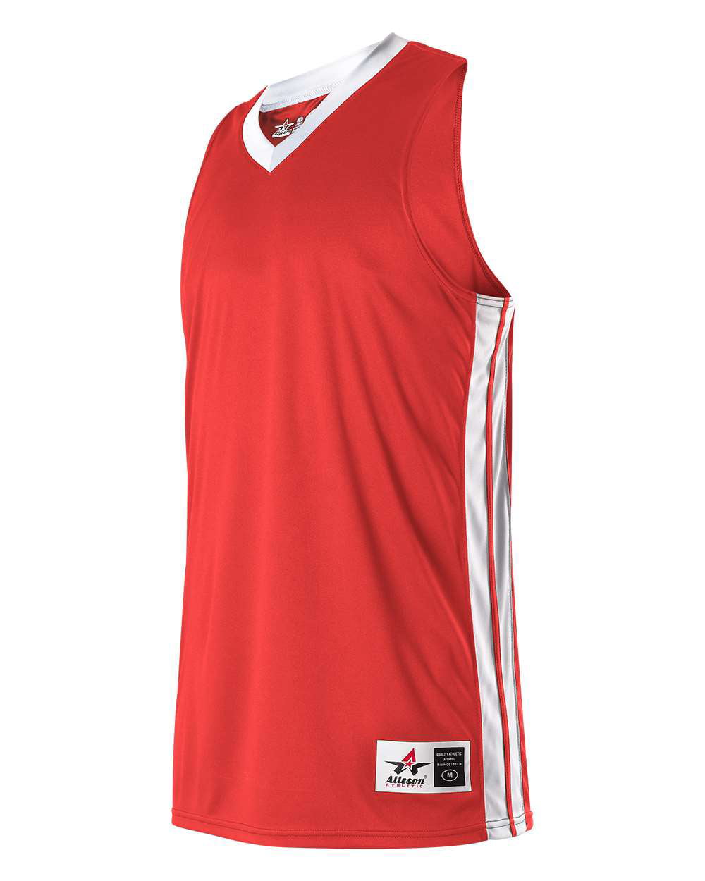 Alleson Athletic - Youth Single Ply Basketball Jersey - Color - Red ...