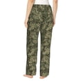 thumbnail image 3 of Xecao Green Snake Skin Women's Straight Lounge Pajama Pants: The Epitome of Relaxed Sleepwear, 3 of 9
