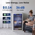 thumbnail image 4 of Simzlife 130 Can Beverage Refrigerator with Glass Door for Home, 17.3 in D, 31.3 in H, Silver, 4 of 11