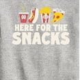 thumbnail image 3 of Instant Message - Here For The Snacks - Toddler & Youth Crewneck Fleece Sweatshirt, 3 of 6