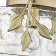 thumbnail image 2 of Calla 3-Light Flush Mount in White Gold with Hammered Water Glass, 2 of 3