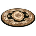 thumbnail image 4 of Well Woven Pastoral Medallion Black French 8 Round (7'10" Round) Area Rug European Floral Formal Traditional Area Rug Easy Clean Stain Fade Resistant Shed Free Modern Classic Thick Soft Plush Rug, 4 of 5