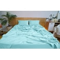 thumbnail image 2 of Mezzati Brushed Microfiber Bed Sheet Set - Ultra Soft and Lightweight for Ultimate Sleep Comfort, Wrinkle Free and Color Fade Resistant, 4pc King Light Blue, 2 of 5