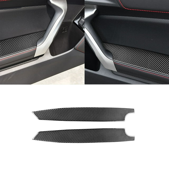 2Pcs Carbon Fiber Front Door Armrest Cover Trim for Toyota 86 for Subaru BRZ 2016+