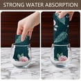 thumbnail image 6 of 2 Pcs Pioneer Flower Floral Print Pattern Kitchen Towels, Funny Microfiber Dish Towel Set, 18" X 26" Tea Towels, 6 of 6