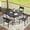 Black-Black, variant on Vicllax 5 Pieces Outdoor Table and Chairs, Patio Dining Set Includes Round Table and Patio Chairs
