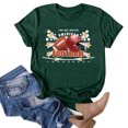 thumbnail image 2 of OJinShaWanO White Crewneck Sweatshirt Women's Rugby Printed Round Neck Short Sleeved T Shirt, 2 of 4