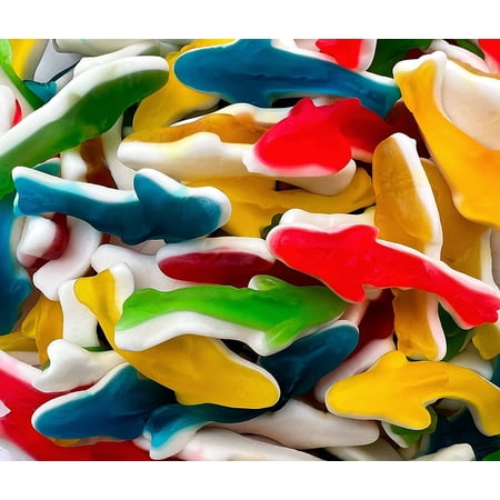 Funtasty Gummy Sharks Candy Assorted Fruit Flavors, 2 Pound Pack