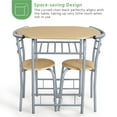thumbnail image 5 of Topeakmart 3 Piece MDF and Metal Dining Table Set, 5 of 11