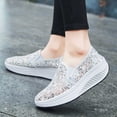 thumbnail image 5 of Taqqpue Womens Slip On Sneakers Lightweight Walking Shoes Casual Sequined Rocking Shoes Mesh Breathable Large-Sized Shoes For Spring And Summer Comfortable Shoesfor Women, 5 of 9