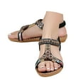 thumbnail image 3 of TrendOFT Womens Footbed Sandals Casual Comfortable For Daily Wear Bohemian Open Toe Style For Summer Sole Provides Ultimate Relaxation Sandales Plateforme Pour Femmes Black 37, 3 of 9