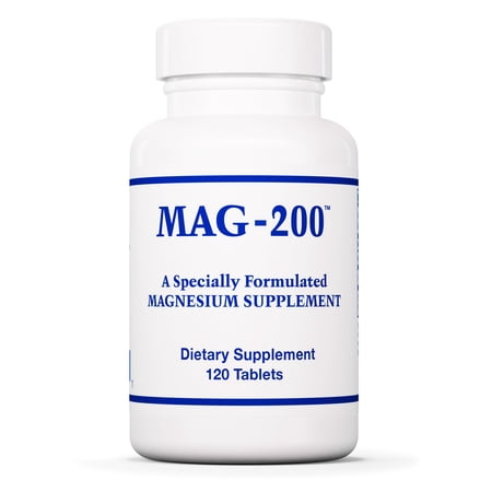 Optimox MAG-200 - Magnesium Supplement with Para-Aminobenzoic Acid (PABA) - 120 Tablets