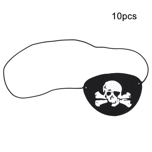 Elastic Band Comfortable Easy To Wear Pirate Eye Patch, Skull Eye Cover, Skull Eye Patch, For Halloween Black Rope Skull With Bones