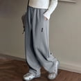 thumbnail image 2 of Generic Boys Baggy Sweatpants Barrel Ankle Trousers Straight Leg Open Bottom Casual Sweat Pants Elastic Waist Joggers Pants Pockets, 2 of 4