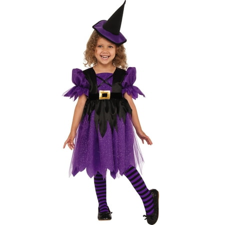Sweet Witch Girl Child Purple Little Sorceress Halloween Costume