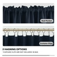 thumbnail image 5 of Deconovo Rod Pocket Black Out Curtain Panels Pack of 2, Thermal Insulated Window Curtains for Dining Room, Navy Blue, 52 W x 54 L, 5 of 11