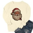 thumbnail image 3 of Chandails de Noël pour Femmes Mode de Noël pour Femmes T-Shirt à Manches Longues et Col Rond avec Coupe Ample et Design de Chandail Sans Capuche pour Femmes, 3 of 4