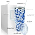 thumbnail image 2 of 40 oz Daisy Tumbler with Handle and Straw Lid Leak Proof, Daisy Coffee Travel Mug with Handle Insulated for Hot and Cold Drink Ice, Christmas Birthday Gifts for Women Mom Girl Friend Wife, 2 of 5