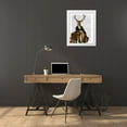 thumbnail image 3 of Fab Funky 20x24 White Modern Wood Framed Museum Art Print Titled - Deer and Chair Full, 3 of 4