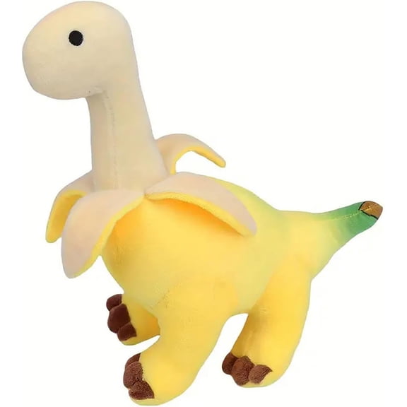 12 Inch Banana Dinosaur Plush, Stuffed Figure Pillow for Room Decor for Game Fans Graduation Gift