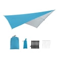 thumbnail image 2 of Lona impermeable para tienda de campaña Ripstop 290cm Refugio a prueba de viento para acampar Anti UV Protección UV Lona 5 cuerdas Bolsa de transporte Plata azul Baoblaze Lona de tienda al aire libre, 2 of 8