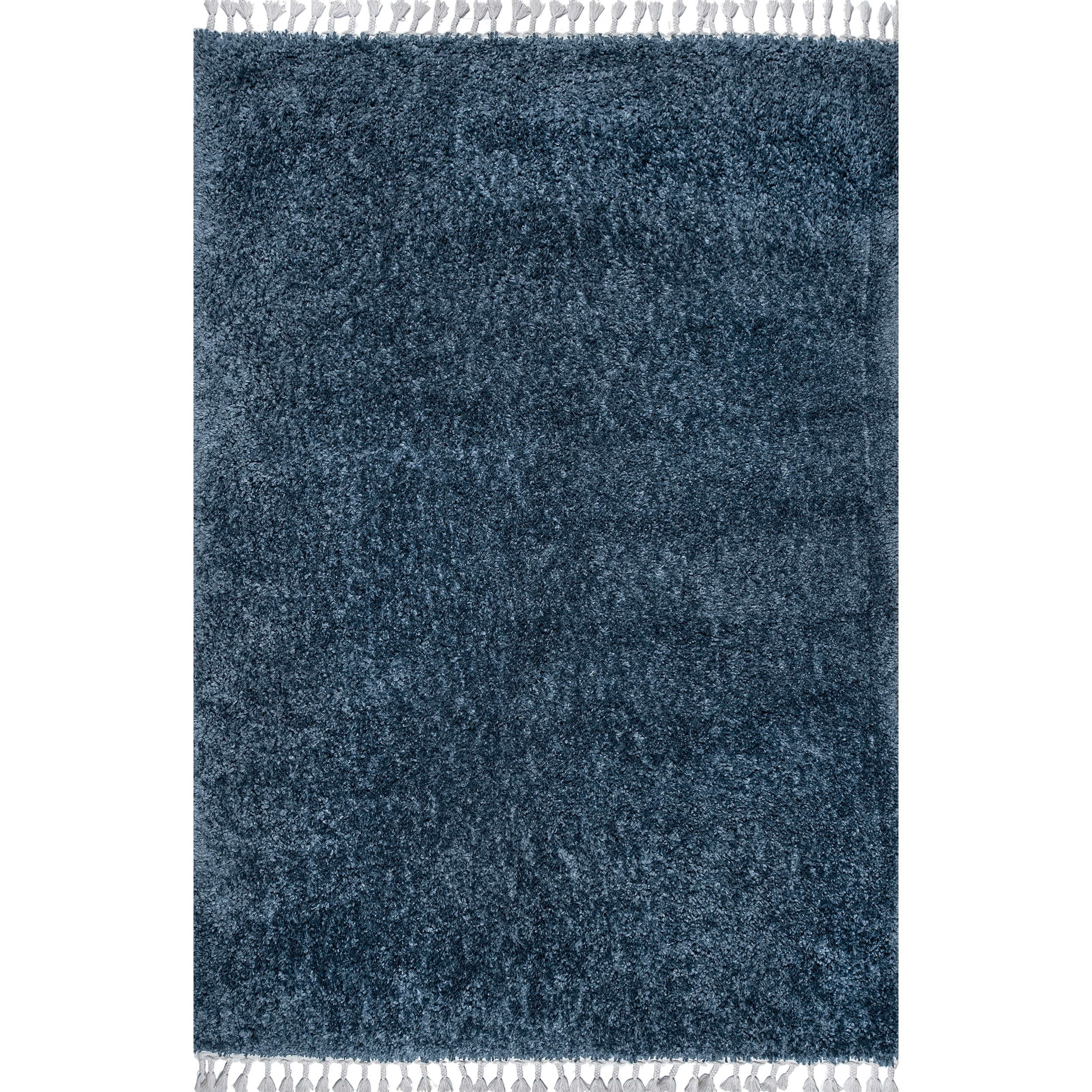 nuLOOM Neva Modern Tasseled Shag Navy 2' x 3' Modern Area Rug