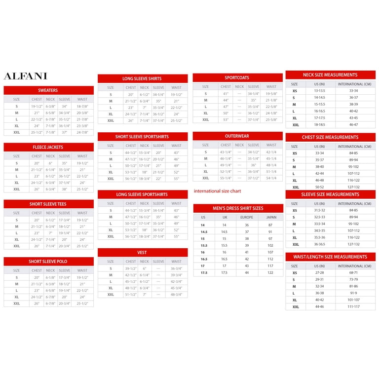 alfani dress shirt size chart MEN'S F/S ALFANI TEE MACY'S -BURGUNDY  EB4L