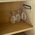 thumbnail image 4 of 4 perchas de vidrio para estante, soporte de vidrio de hierro para 4 vasos, estante de exhibición de copas de vino montado en la pared, soporte de vidrio al revés para gabinetes de vino, bares, Ki, 4 of 5