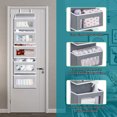 thumbnail image 2 of Over the Door Shelves Organizer,5-Tier Door Over Hanging Storage Organizer, Home Hanging Storage Pocket Versatile, Gray, 2 of 5