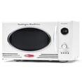 thumbnail image 1 of Nostalgia NRMO9WH Horno de microondas, 0.9 Cu. 800 vatios con visualización digital LED, cerradura para niños, interior fácil de limpiar, color blanco, 1 of 5