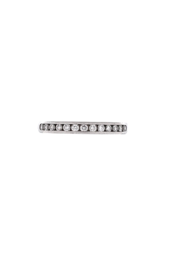 Pre-Owned Half Setting Wedding Band Ring Platinum with Diamonds 2.5mm By Rebag