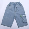 thumbnail image 6 of SXcggal Boys Kids Cargo Shorts Youth Boy's Casual Stretch Shorts Outdoor Cargo Denim Overalls Bottoms Comfortable Handsome Long pants, 6 of 8