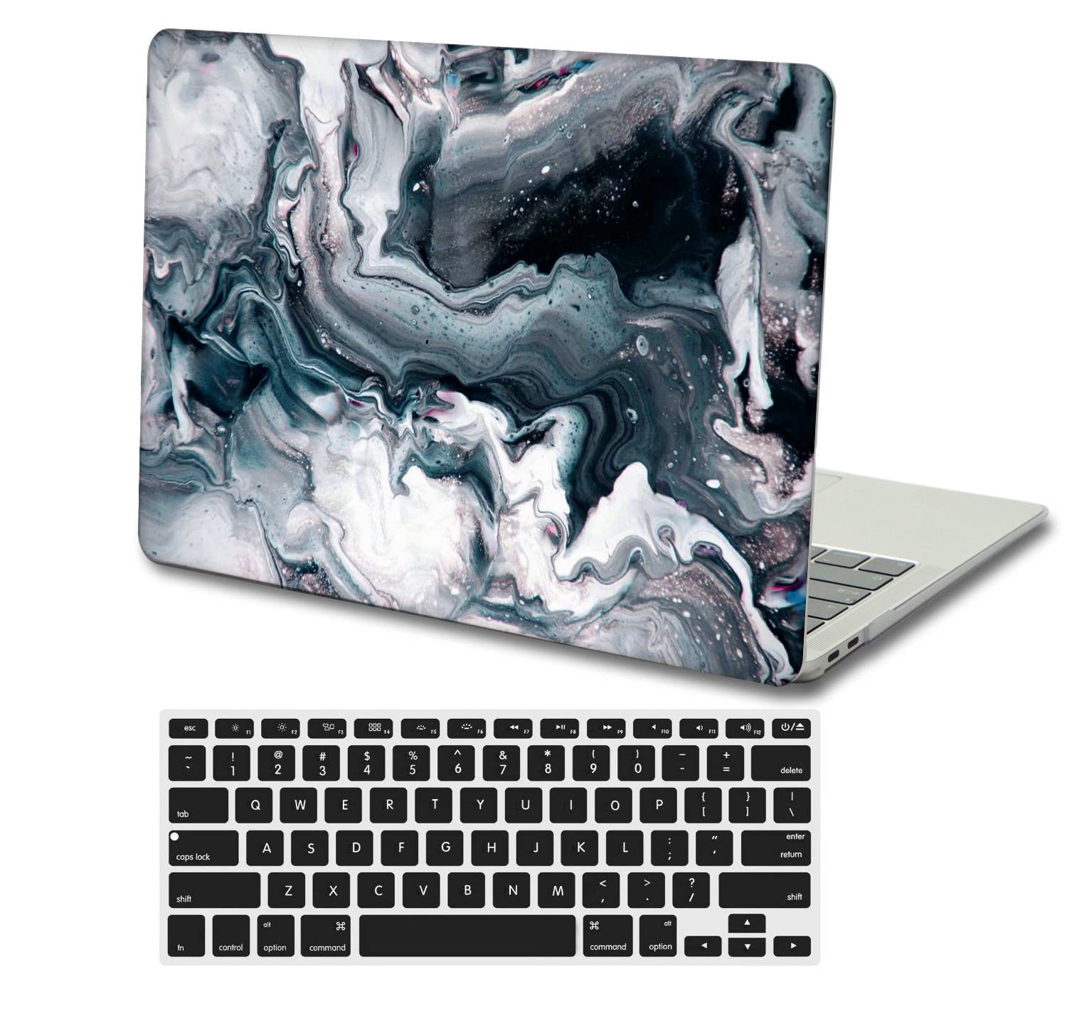 UESWILL Marble Hard Case For MacBook Pro 13" (M1/M2, 2016-2024 Models A2338 A2289 Etc.) - Protective Laptop Shell, White - View #9