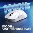 thumbnail image 4 of Ultra-Lightweight Wireless Gaming Mouse with Decorative Stickers, 59g Tri-Mode Rechargeable Mouse, 1000Hz Polling Rate, Ergonomic Design for Gaming, Work, Laptop & PC, White, 4 of 14