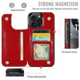 thumbnail image 3 of for iPhone 16 Pro Max Wallet Case with Card Holder, PU Faux Leather Kickstand Card Slots Case, Double Magnetic Clasp and Durable Shockproof Cover, 3 of 8