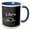 Blue/White, variant on 3drose, Libra Symbol Zodiac Sign Horoscope Chalkboard Design, 11oz Two-tone Black Mug
