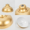 thumbnail image 3 of FSLiving 11.4" Painting Gold Metal Semicircle Lamp Shade Replacement, Dome Shape Metal Cover, DIY Decorative for Pendant Light Table Lamp Swag Ceiling Lamp Torchiere Wall Sconce 4-Packs, 3 of 7