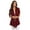 Burgundy, variant on Casual Open Front Short Sleeve Cardigan