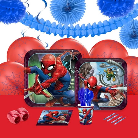 Spiderman Webbed Wonder 16 Guest Party Pack + Deco Kit